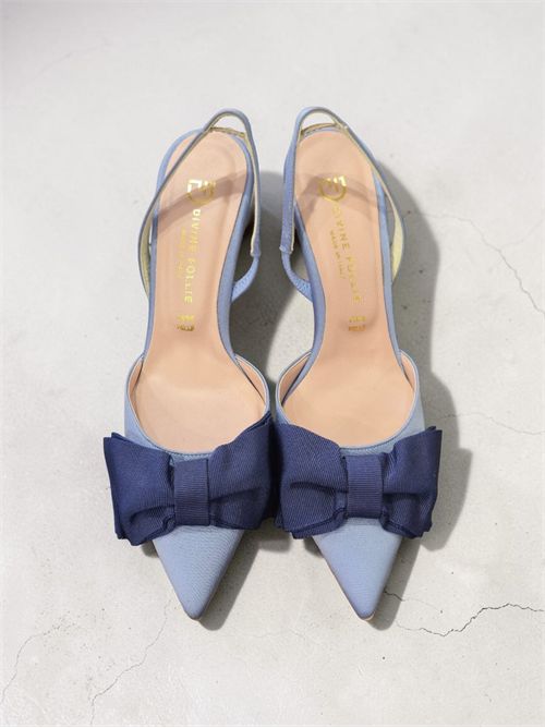 slingback in raso con fiocco DIVINE FOLLIE | PE63/1899RCIELO